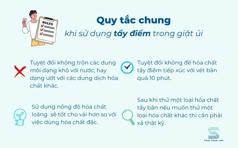 Quy tắc chung khi sử dụng phương pháp tẩy điểm