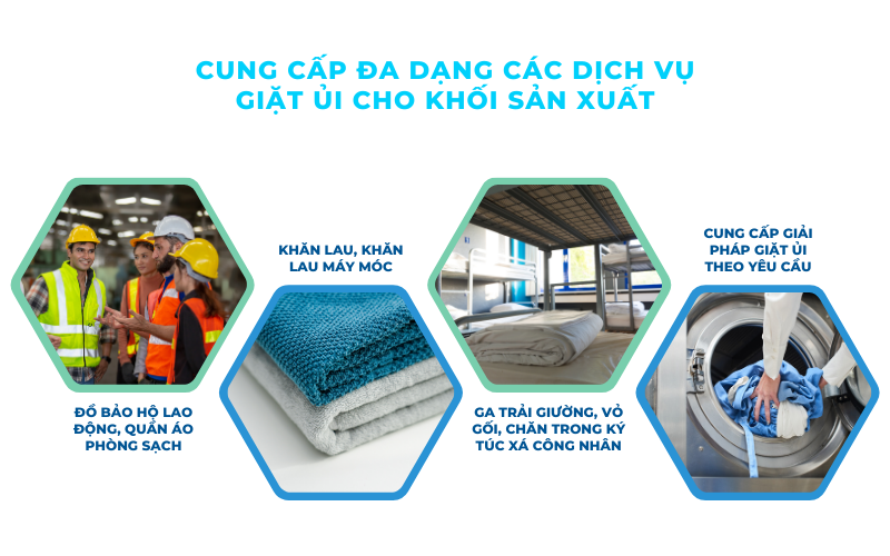 Dịch vụ giặt ủi cho khối dịch vụ sản xuất