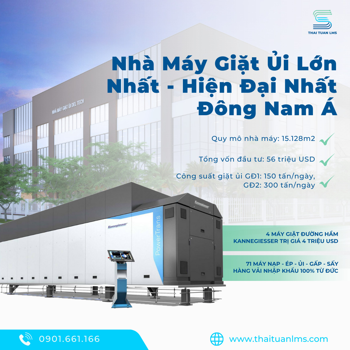 Thế mạnh giặt ủi tại Thái Tuấn LMS