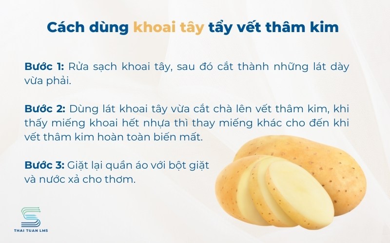 Mẹo tẩy vết thâm kim bằng khoai tây