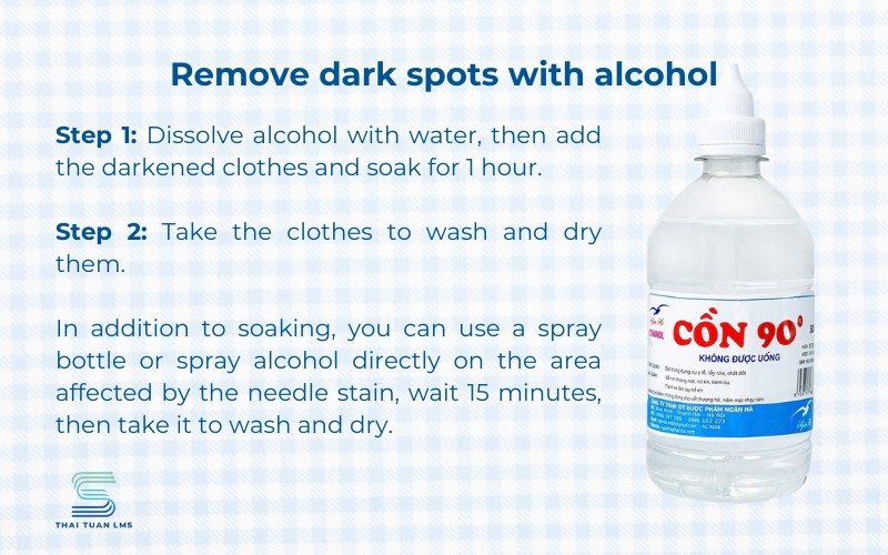 How to wash clothes stained with dark spots using alcohol