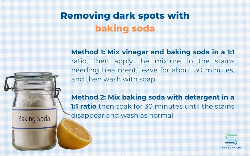 Removing dark spots with baking soda