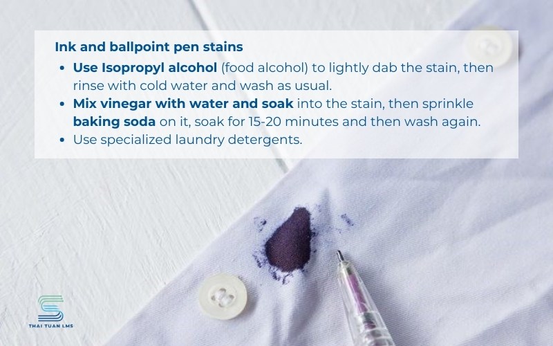 Ink and ballpoint pen stains