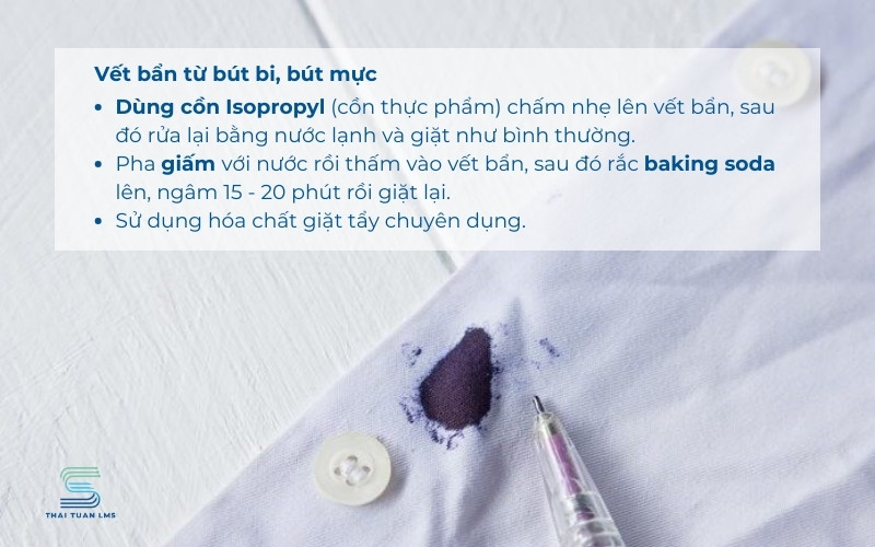 Tẩy vết bút bi trên quần áo