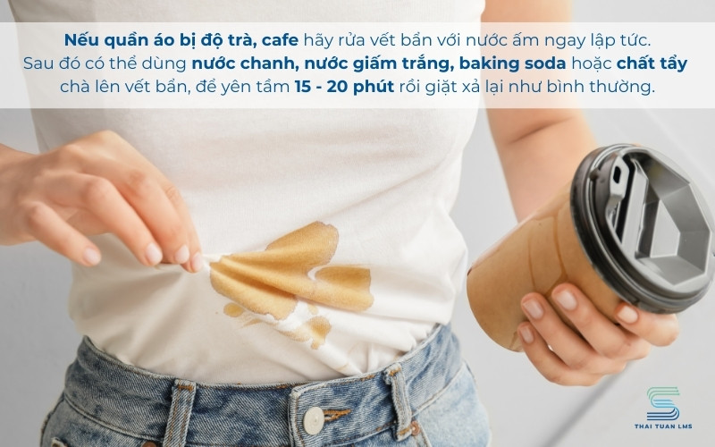 Xử lý vết bẩn do trà cafe