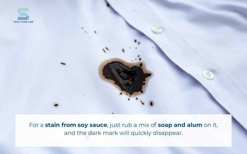 Soy sauce stains
