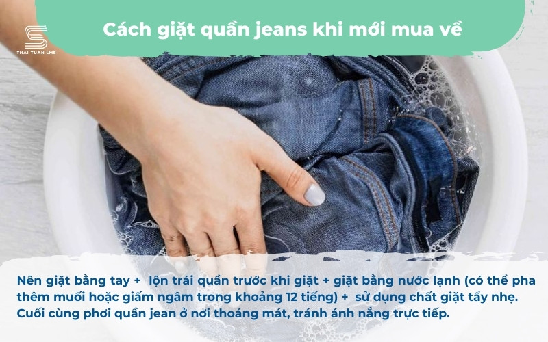 Cách giặt quần jean khi mới mua về