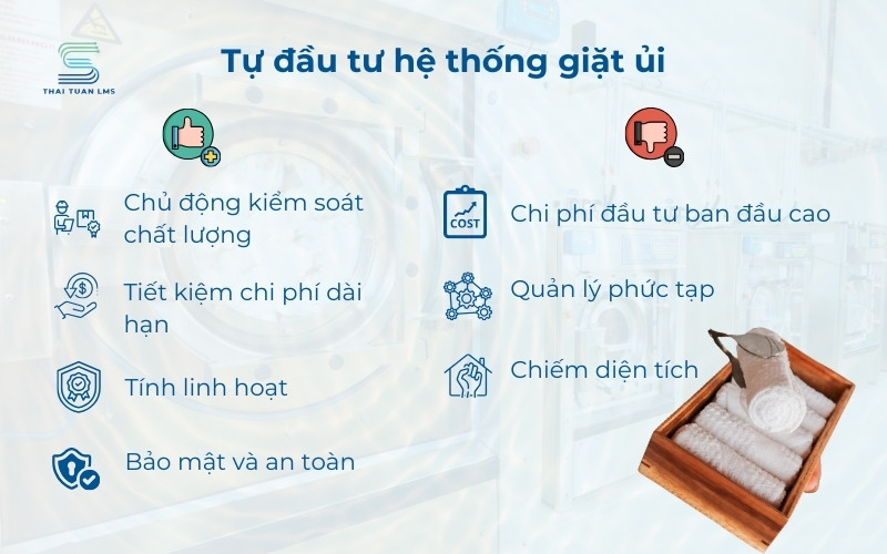 Ưu nhược điểm khi tự đầu tư hệ thống giặt ủi nội bộ 