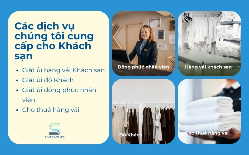 Các dịch vụ giặt ủi Thái Tuấn LMS cung cấp cho Khách sạn 