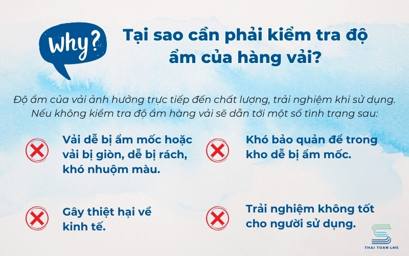 tại sao cần phải kiểm tra độ ẩm của hàng vải