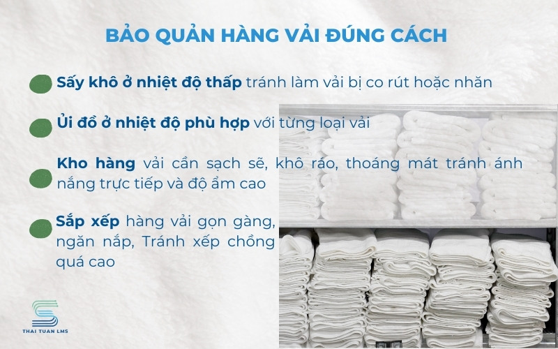 Bảo quản hàng vải đúng cách 