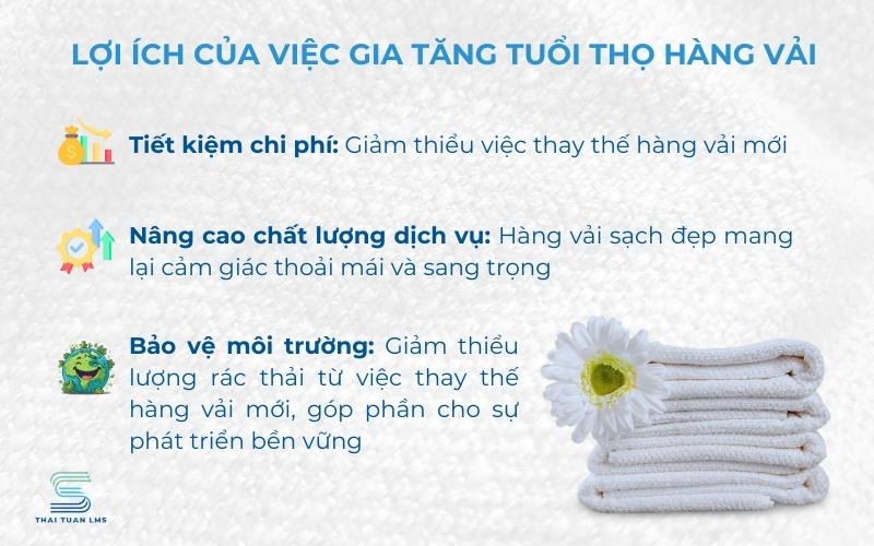 Lợi ích khi hàng vải khách sạn sử dụng được lâu dài