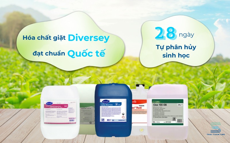 Sử dụng hóa chất giặt ủi Diversey đạt chuẩn Quốc tế