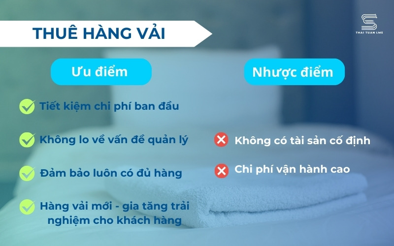 Lợi ích khi lựa chọn hình thức thuê hàng vải khách sạn 
