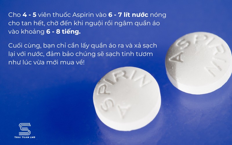 Dùng aspirin tẩy áo trắng bị lem màu hiệu quả